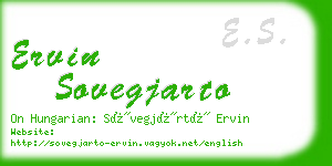 ervin sovegjarto business card
